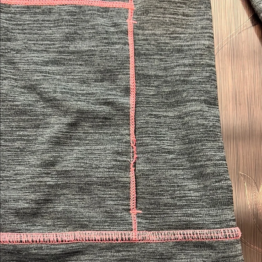 L.L. Bean Kids Medium (10/12) Charcoal Hoodie with Coral/Pink Trim